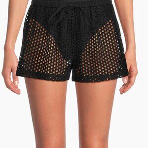 Solid & Striped Nancy Eyelet Shorts - Black, Large, NWT